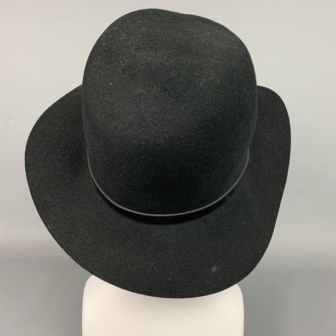 RAG &amp; BONE Chapeau Fedora en Feutre de Laine Noir Taille L