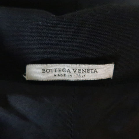 BOTTEGA VENETA Size 8 Black Virgin Wool Collared Origami Shift Dress