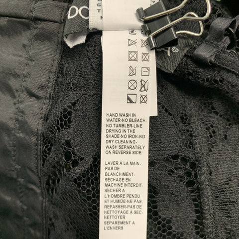 DOLCE & GABBANA Size XS Black Cotton Blend Bralette Casual Top
