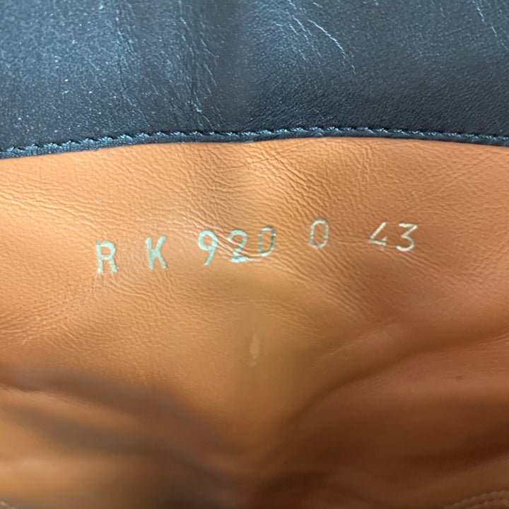 VALENTINO Size 10 Black Leather Western Boots