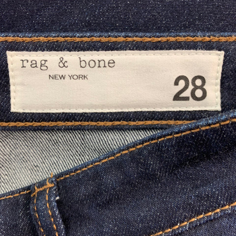 RAG & BONE Size 28 Navy Cotton Elastane Jeans