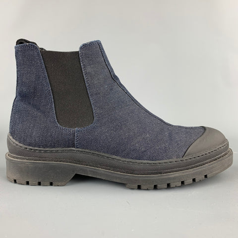 WANT LES ESSENTIELS Size 11 Indigo Denim Pull On Ankle Boots