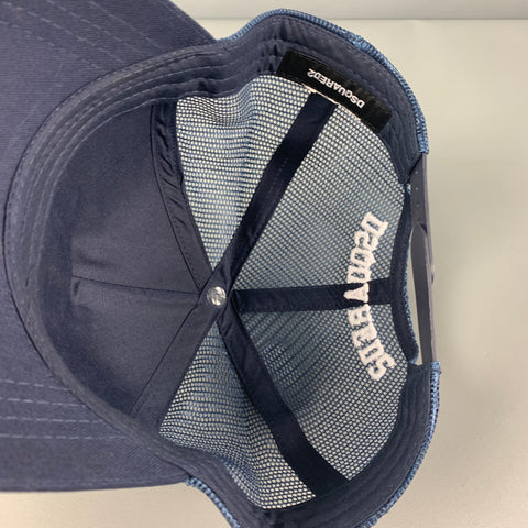 DSQUARED2 Navy Embroidered Canvas Trucker Hat