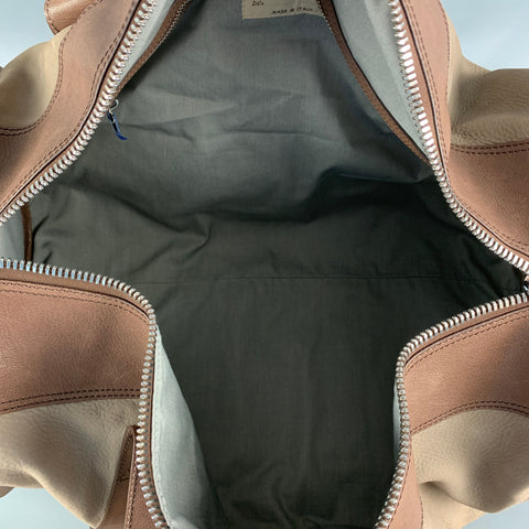 BRUNELLO CUCINELLI Bolsos de viaje de cuero marrón topo