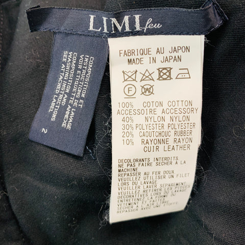 LIMI FEU Size M Black Cotton Suspenders Overalls