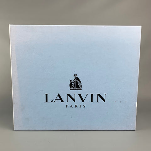LANVIN Taille 7 Bottes à lacets en daim charbon de bois