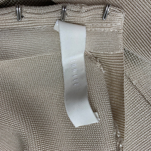DION LEE Size XS Taupe Rayon Stretch Cropped Dress Top