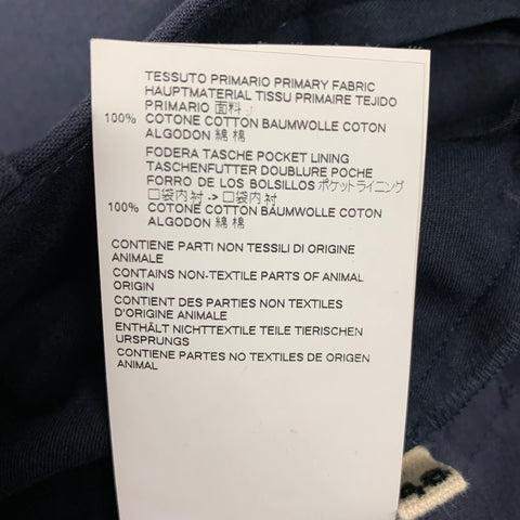 MARNI Size 32 Navy Cotton Button Fly Dress Pants