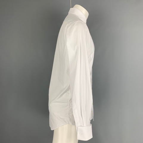 SUIT SUPPLY Size 16.5 White Cotton Tuxedo Long Sleeve Shirt