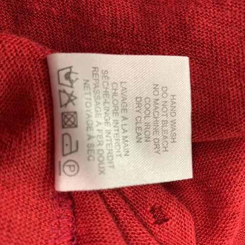 IRO Size XS Brick Distressed Linen Crew-Neck T-shirt