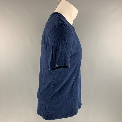 MAISON MARTIN MARGIELA Size M Navy Cotton Short Sleeve T-shirt