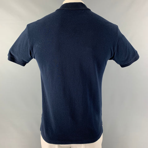 COMME des GARCONS PLAY Size L Navy Embroidery Cotton Buttoned Polo
