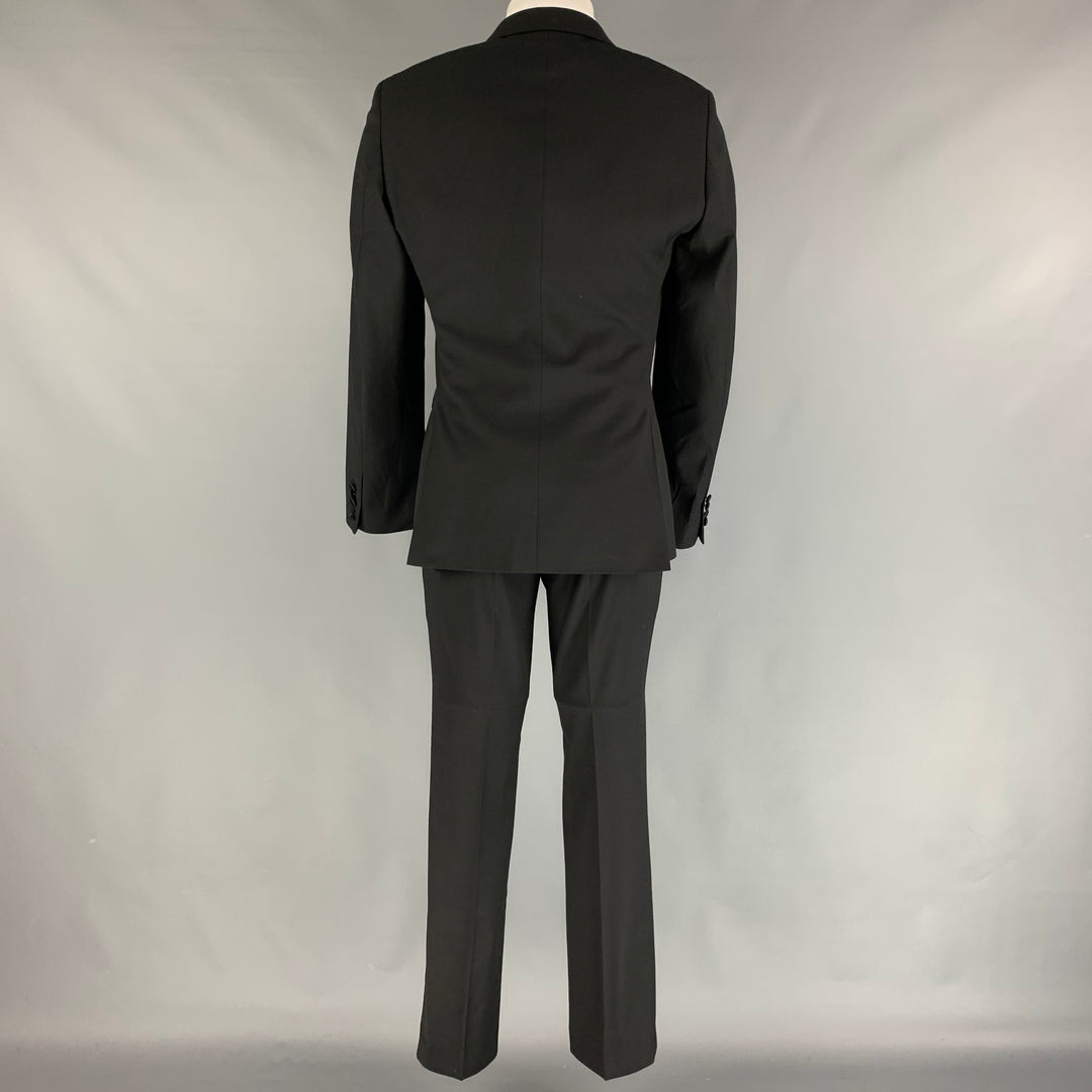 TOPMAN Taille 40 Costume de smoking noir en polyester / viscose à revers