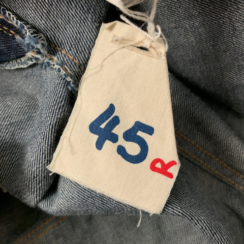 45rpm Size 36 Indigo Contrast Stitch Denim Zip Fly Jeans
