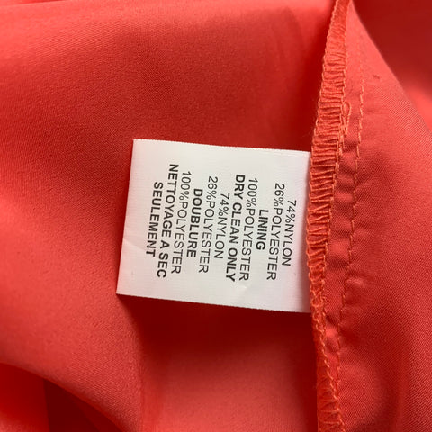 TRINA TURK Size M Orange Nylon Polyester Sheath Dress