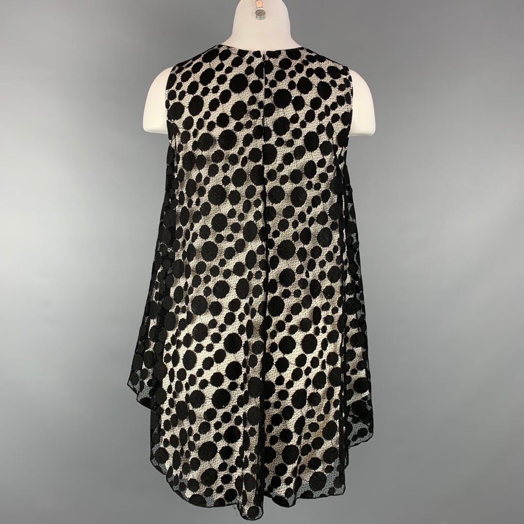 GIAMBATTISTA VALLI Size XS Black & White Cotton / Nylon Dress Top