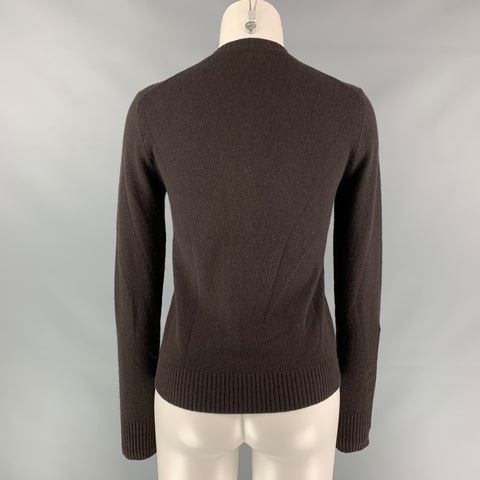 TSESAY Size S Brown Knitted Cashmere Cardigan