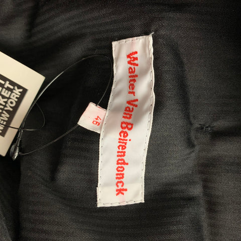 WALTER VAN BEIRENDONCK Size 32 Black Wool Polyester Zip Fly Dress Pants