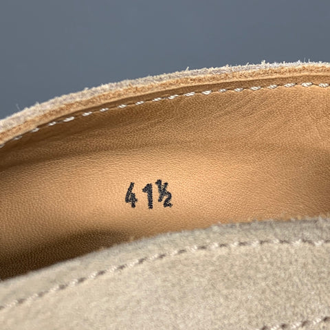 BRUNELLO CUCINELLI Camoscio Size 8.5 Stone Suede Ankle Boots