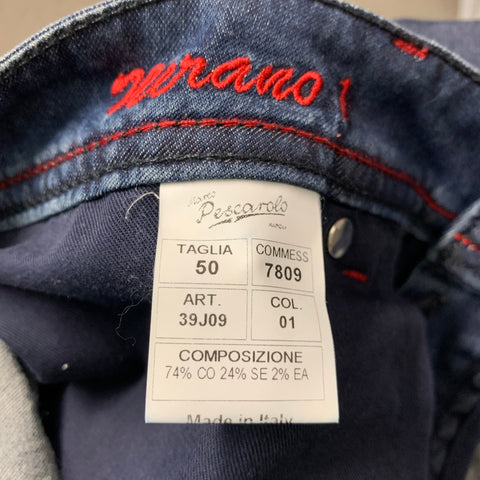 MARCO PESCAROLO Size 34  Indigo Solid Denim Zip Fly Jeans