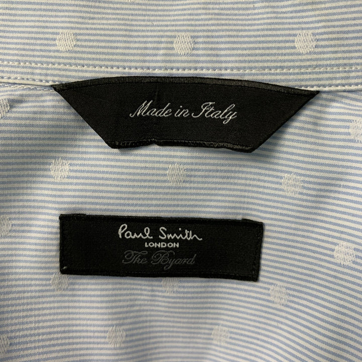 PAUL SMITH Size L Light Blue White Stripe Button Down Long Sleeve Shirt