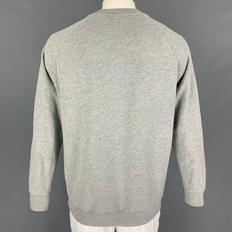 MAISON KITSUNE Size XXL Gray Cotton Crew-Neck Pullover