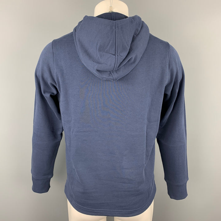 KENZO Size S Navy Embroidery Cotton Hooded Sweatshirt