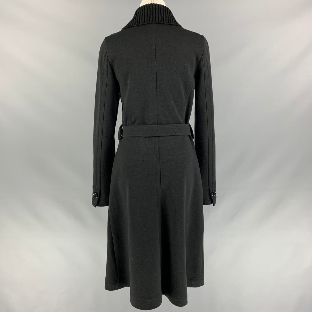 MAX MARA Size M Black Wool &  Acrylic Coat