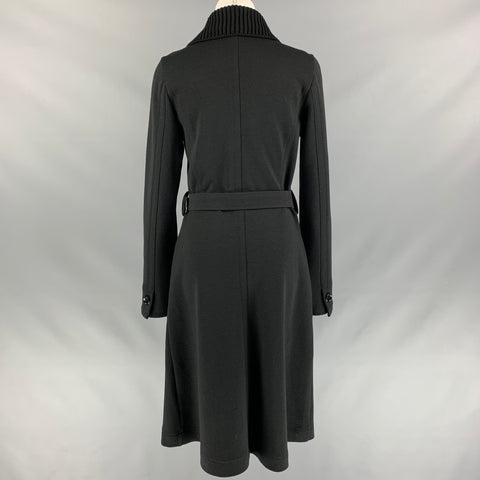 MAX MARA Size M Black Wool &  Acrylic Coat