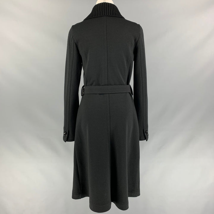 MAX MARA Size M Black Wool &  Acrylic Coat