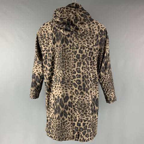 VALENTINO Size 40 Brown Taupe Animal Print Polyamide Jacket