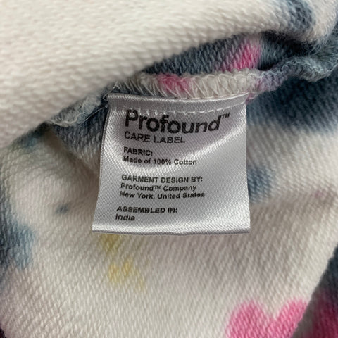 PROFOUND Size XL Multi-Color Tie Dye Cotton Hoodie Sweatshirt