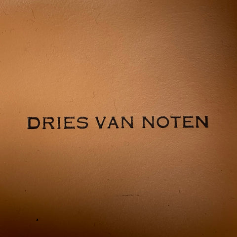 DRIES VAN NOTEN Size 12 Grey Leather Lace Up & Belt Shoes