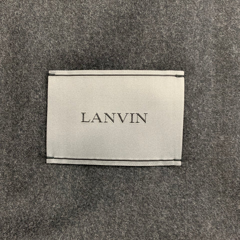 LANVIN Size 38 Charcoal Wool Cashmere Notch Lapel Sport Coat