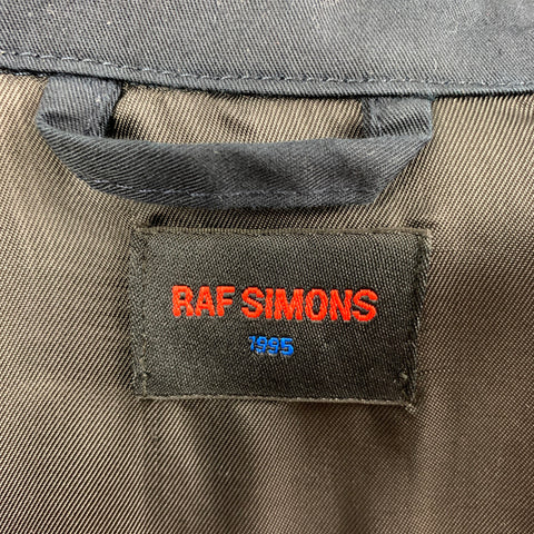 Vintage RAF SIMONS Spring 1995 Size M Navy Blue Cotton Bomber Jacket