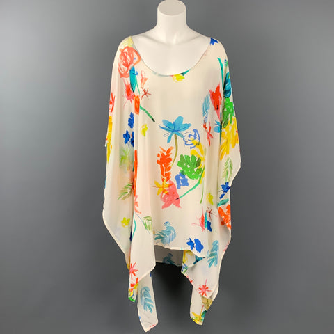 PAUL SMITH Robe caftan en soie multicolore taille unique