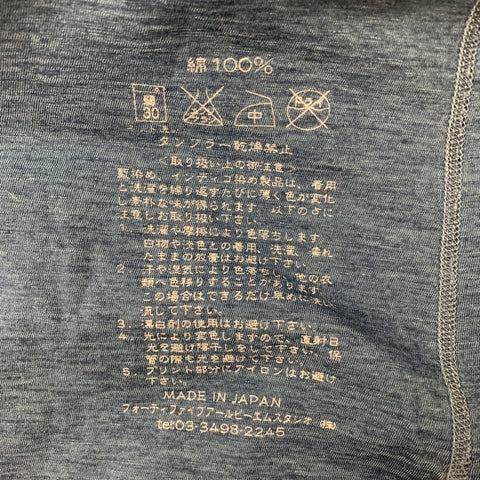 45rpm Size XL Indigo Cotton Notch Lapel Jacket