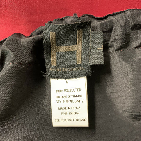 HEIDI WEISEL Abrigo reversible de poliéster negro rojo talla L