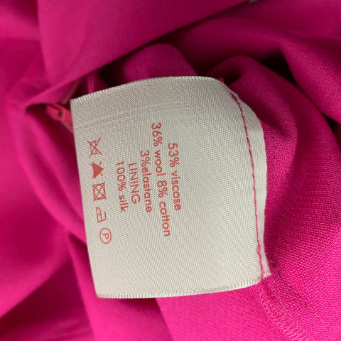 ROKSANDA Size 6 Pink Viscose Blend Cuffed Dress Pants