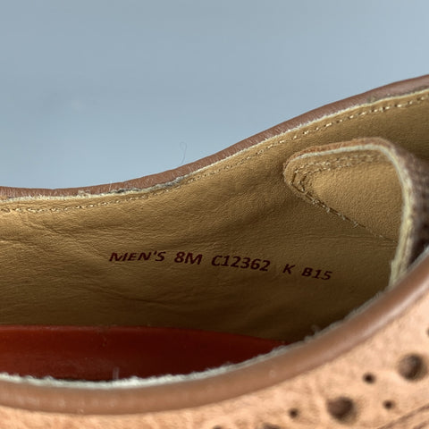 COLE HAAN Taille 8 Tan Brogues Cuir Brogue Chaussures à lacets