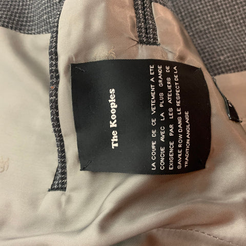 THE KOOPLES Talla 36 Abrigo deportivo con solapa de muesca de lana gris carbón