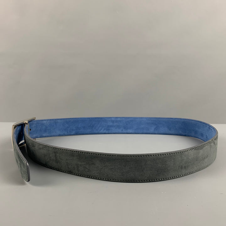 SIMONNOT GODARD Size 37 Grey Blue Suede Belt