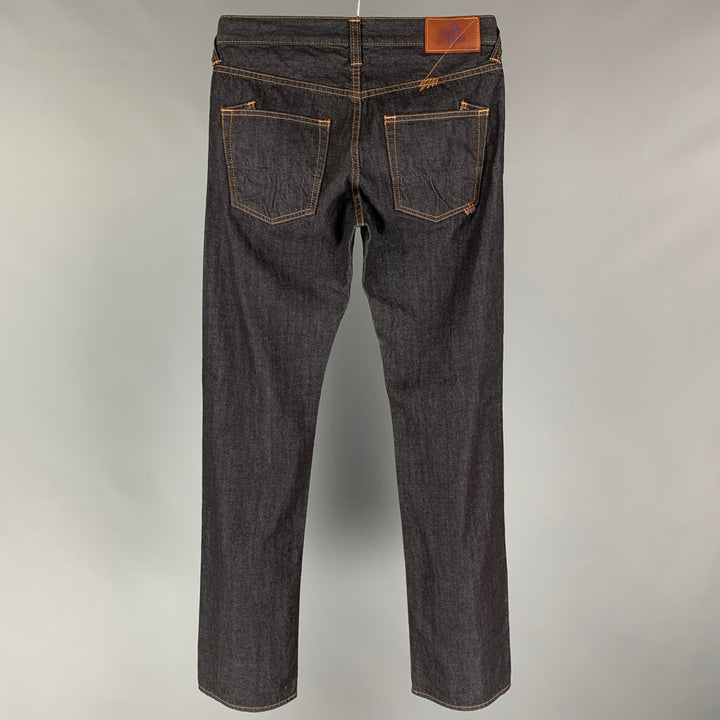 PRPS Size 26 Indigo Cotton Straight Button Fly Jeans