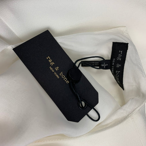 RAG &amp; BONE Taille S Robe Etta sans manches en mélange de triacétate blanc