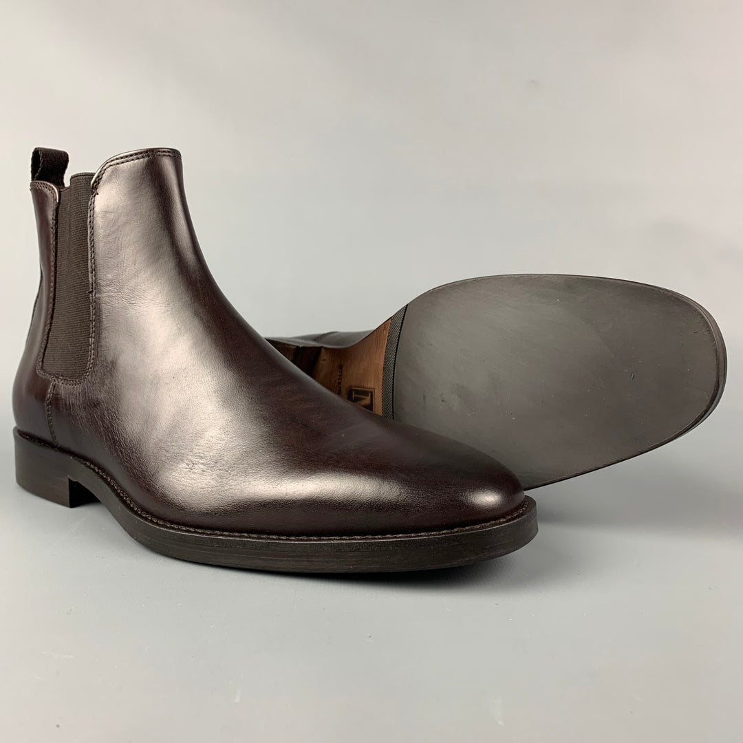 BRUNO MAGLI Size 8 Dark Brown Leather Chelsea Boots
