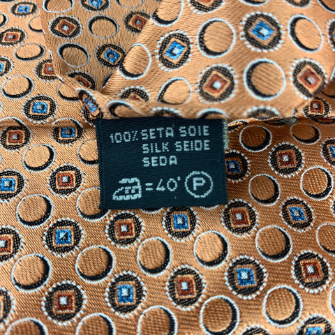 ERMENEGILDO ZEGNA Copper Circles Silk Tie