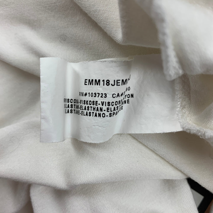 ARMANI COLLEZIONI Size 16 White Viscose Sleeveless T-Shirt