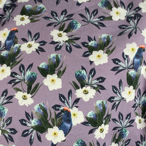 TED BAKER Size M Purple Multi-Color Floral Cotton Elastane Long Sleeve Shirt