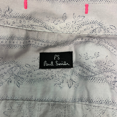 PAUL SMITH Size M Purple Lavender Floral Cotton Long Sleeve Shirt