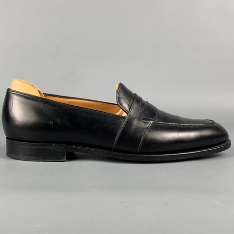 JOHN LOBB Fencote Taille 9.5 Mocassins Penny en cuir noir